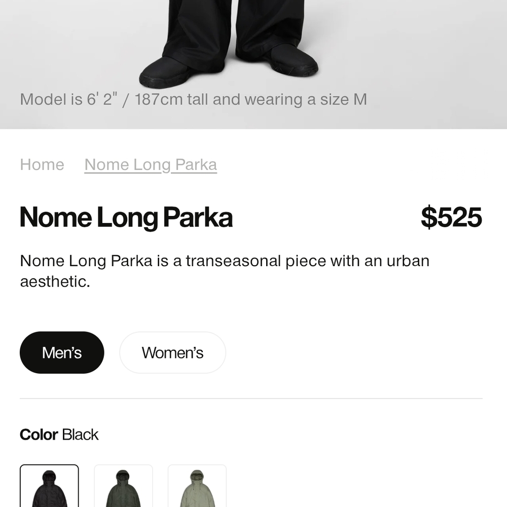 Rains Men's Sleek Black Raincoat - Picture 5 of 5